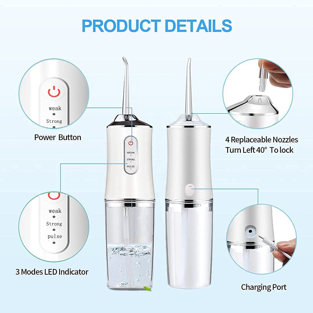 MAYCREATE Water Flossers For Teeth, Portable & Rechargeable Water Pick Flosser For Home and Travel,Electric Toothbrush with Water Flosser with 3 Modes.without Protective Case MAYCREATE Water Flossers For Teeth, Portable & Rechargeable Water Pick Flosser For Home and Travel,Electric Toothbrush with Water Flosser with 3 Modes.without Protective Case